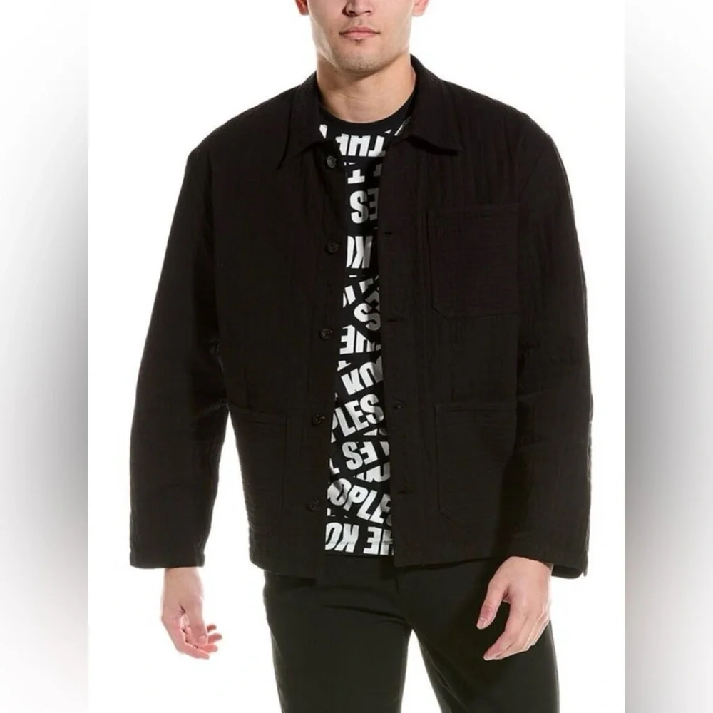 The Kooples Black Quilted Jacket – 100% Cotton – Size Large – NWT – Minimalist - Picture 2 of 6